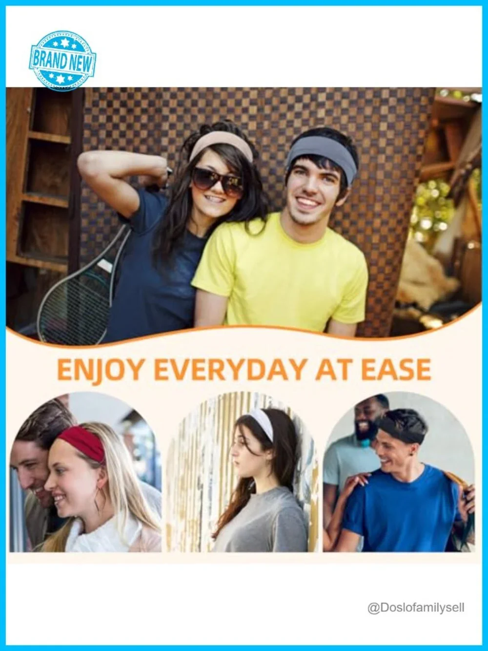 Non Slip Sports Elastic Soft Running Headbands Absorb Sweat for Workout